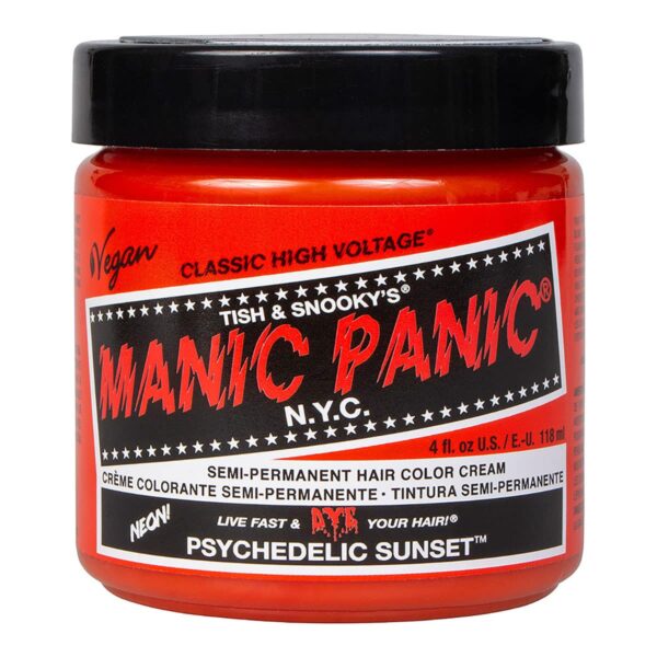 manic panic classic high voltage oransje hårfarge 118ml psychedelic sunset pot 70432