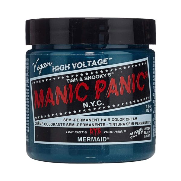 manic panic classic high voltage blågrønn hårfarge 118ml mermaid pot 70451