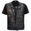 goth metal svart t-skjorte med heltrykk W034M105