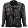 goth metal heltrykket tynn genser til herre W034M304