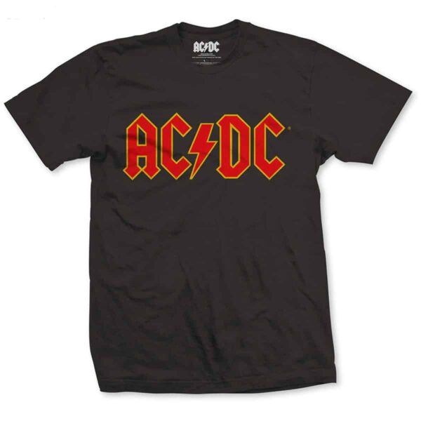 AC/DC t-skjorte til barn svart med rød logo ACDCTSP02BB