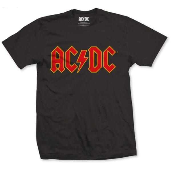 AC/DC t-skjorte til barn svart med rød logo ACDCTSP02BB