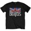 beatles t-skjorte til barn logo & vintage flagg BEATTEE40