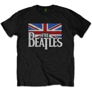 beatles t-skjorte til barn logo & vintage flagg BEATTEE40