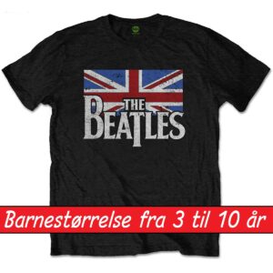 beatles t-skjorte til barn logo & vintage flagg BEATTEE40