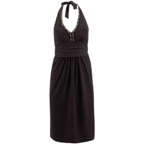 halterneck kjole knelengde svart avon ltd F5916900