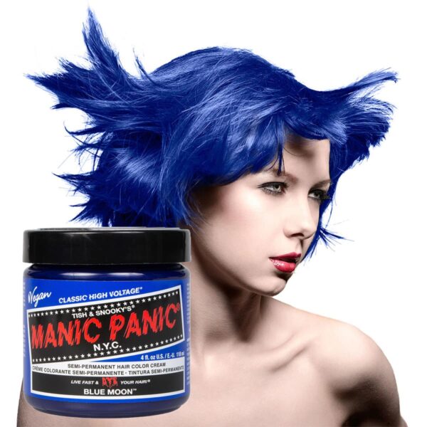 manic panic classic high voltage blå hårfarge 118ml blue moon model pot 70420