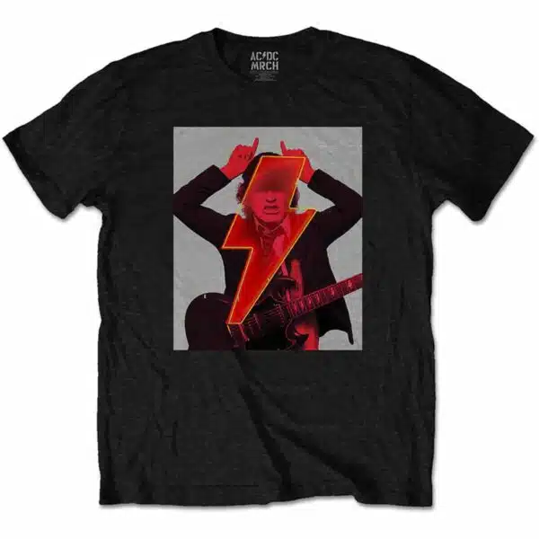 Angus Young t-skjorte med Finger Horns trykk AC/DC ACDCTS87MB