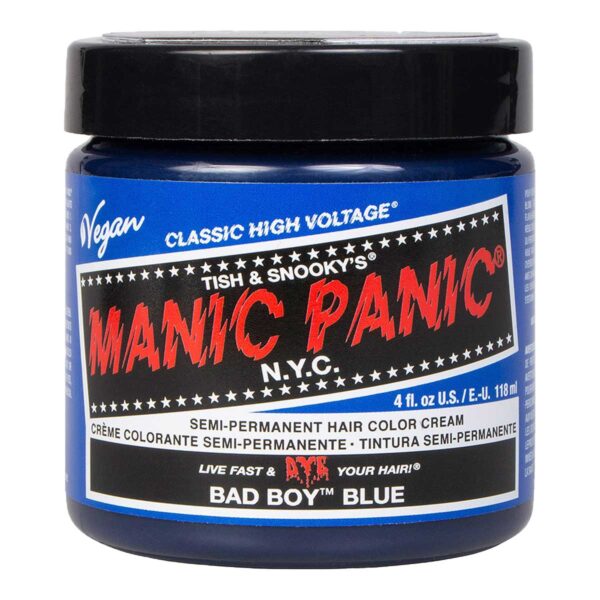 manic panic classic high voltage blå hårfarge 118ml bad boy blue pot 62934
