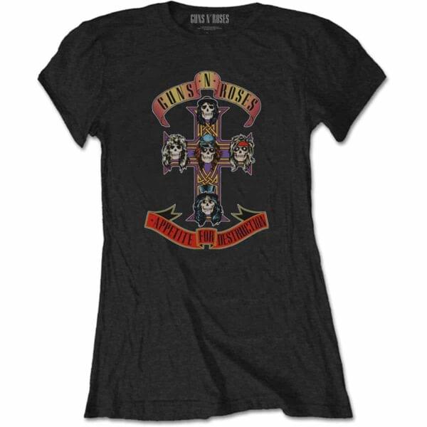 guns n roses dame t-skjorte appetite for destruction gnr GNRTSP01LB