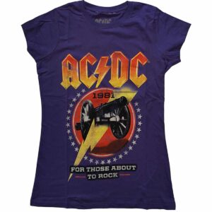 AC/DC dame t-skjorte for those about to rock dametopp ACDCTS75LPU