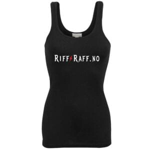 Svart singlet med RiffRaff.no logo RR1