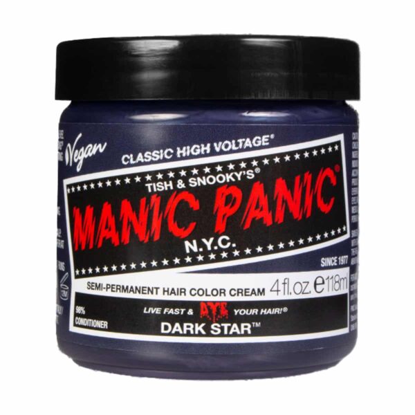 manic panic classic high voltage sølvblå hårfarge 118 ml dark star pot 70627