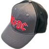 AC/DC baseball caps grå svart med rød logo ACDC2TCAP01CB