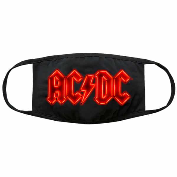 AC/DC Power Up Neon Logo svart munnbind ACDCMASK02B