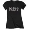 kiss dame t-skjorte flerfarget glitter studs logo diamanter KISSTS15LB