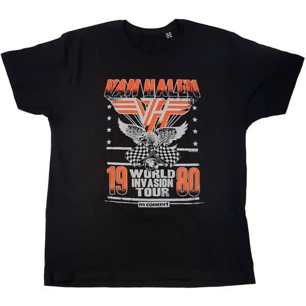 Van Halen t-skjorte merchandise Invasion Tour '80 VHTS04MB