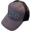 AC/DC baseball caps grå svart med svart logo ACDC2TCAP02CB