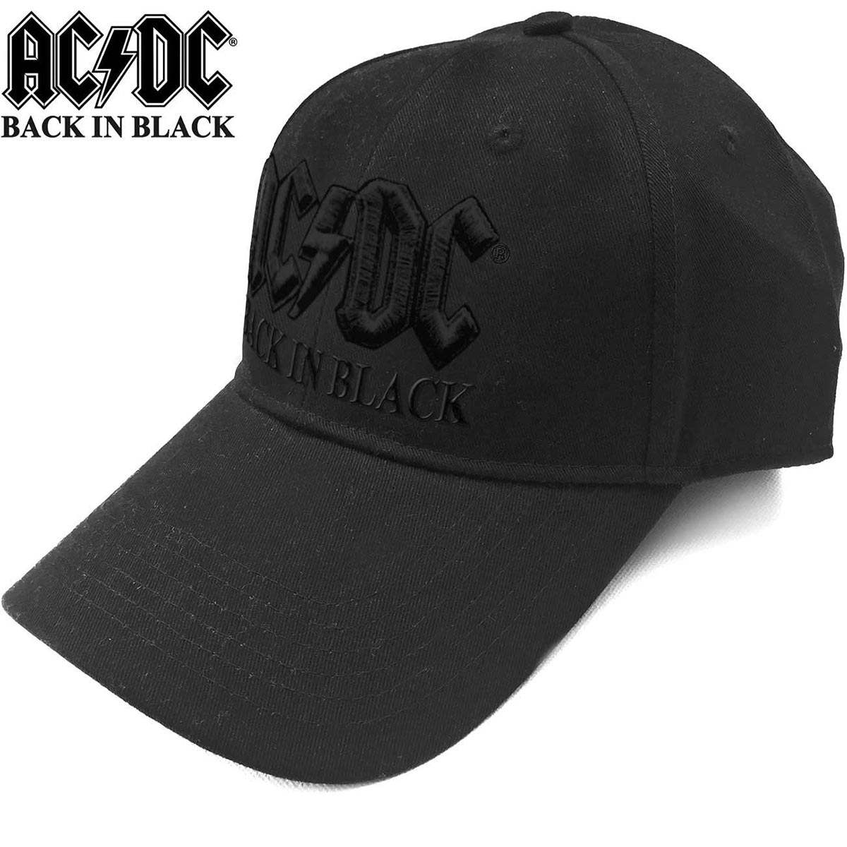 Back In Black svart caps fra AC/DC | RiffRaff.no