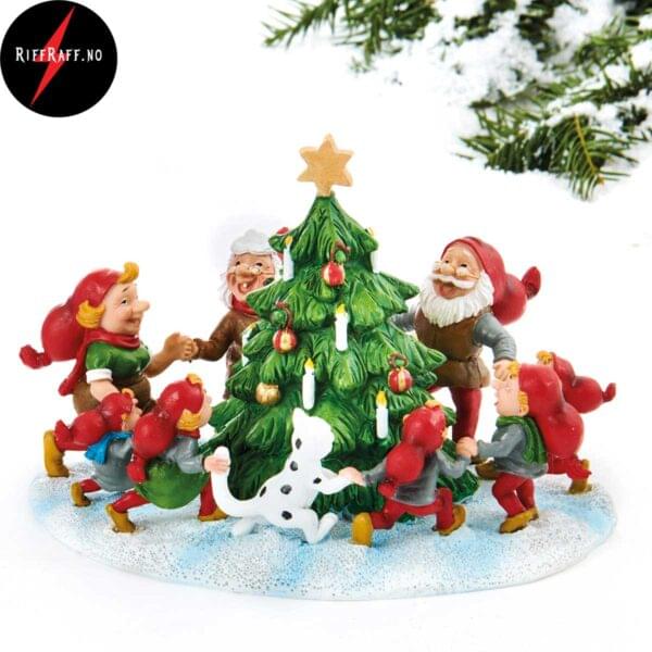 Pobra Nisser danser rundt juletre 12x19cm 6441