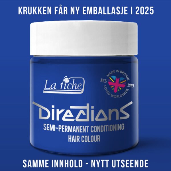 Directions Atlantic Blue semi permanent hårfarge La Riche 100ml RiffRaff.no