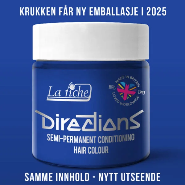 Directions Atlantic Blue semi permanent hårfarge La Riche 100ml RiffRaff.no