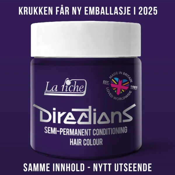 Directions Deep Purple semi permanent hårfarge La Riche 100ml RiffRaff.no