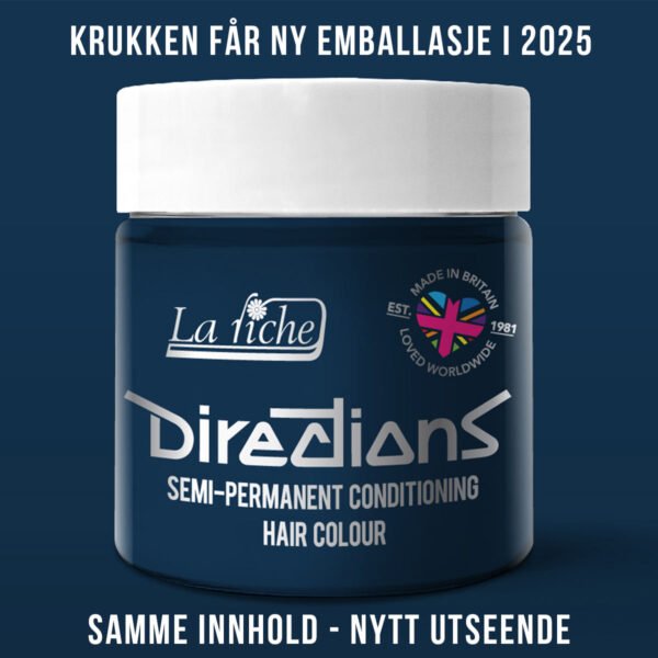 Directions Denim Blue semi permanent hårfarge La Riche 100ml RiffRaff.no