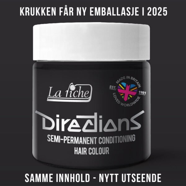 Directions Ebony semi permanent hårfarge La Riche 100ml RiffRaff.no
