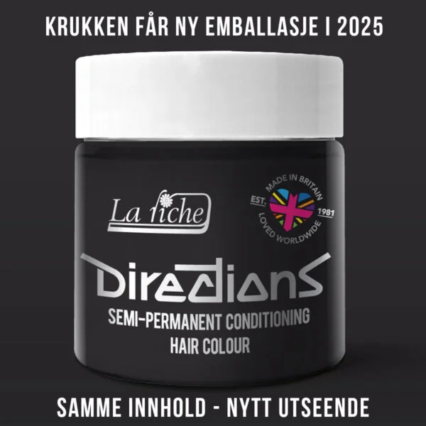 Directions Ebony semi permanent hårfarge La Riche 100ml RiffRaff.no