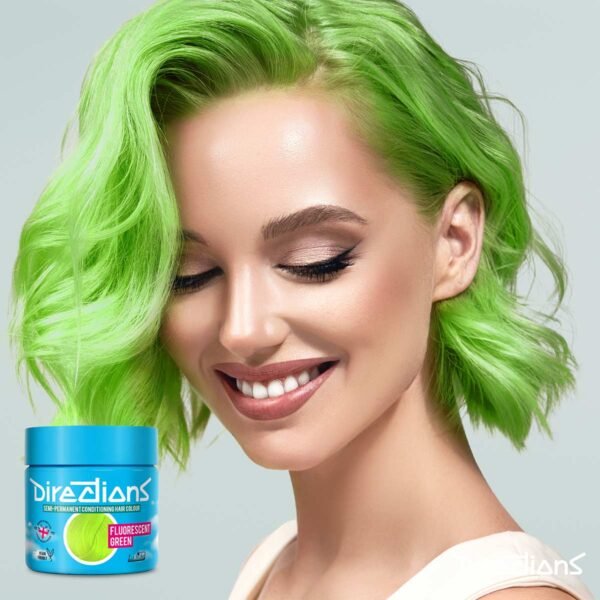 Directions Fluorescent Green semi permanent hårfarge La Riche 100ml RiffRaff.no