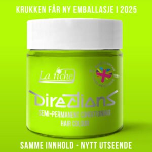 Directions Fluorescent Green semi permanent hårfarge La Riche 100ml RiffRaff.no