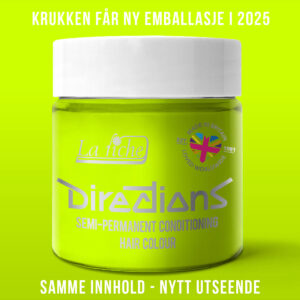 Directions Fluorescent Lime semi permanent hårfarge La Riche 100ml RiffRaff.no