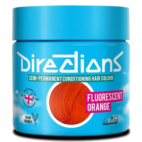 Directions Fluorescent Orange semi permanent hårfarge La Riche 100ml RiffRaff.no