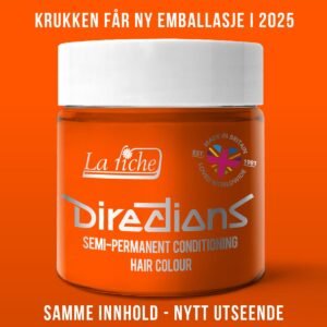 Directions Fluorescent Orange semi permanent hårfarge La Riche 100ml RiffRaff.no