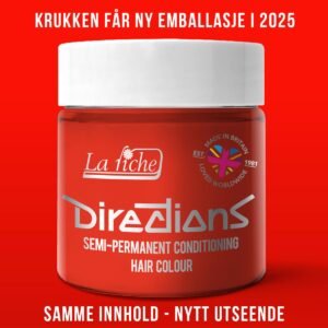 Directions Neon Red semi permanent hårfarge La Riche 100ml RiffRaff.no