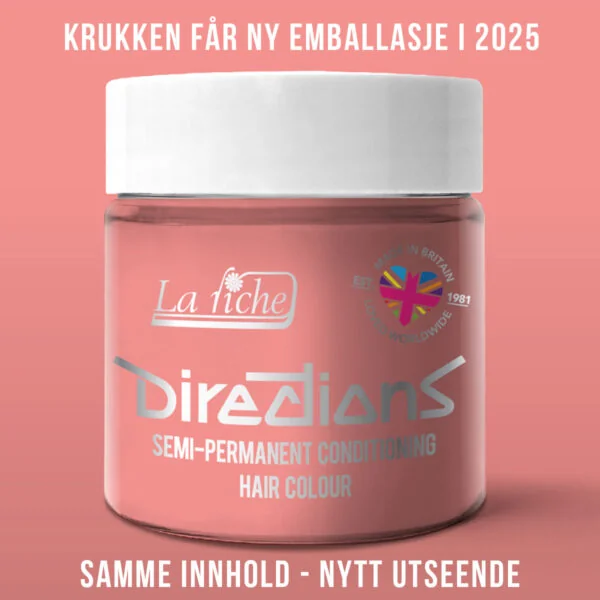 Directions Pastel Pink semi permanent hårfarge La Riche 100ml RiffRaff.no