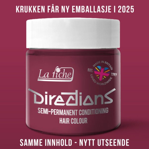 Directions Rose Red semi permanent hårfarge La Riche 100ml RiffRaff.no
