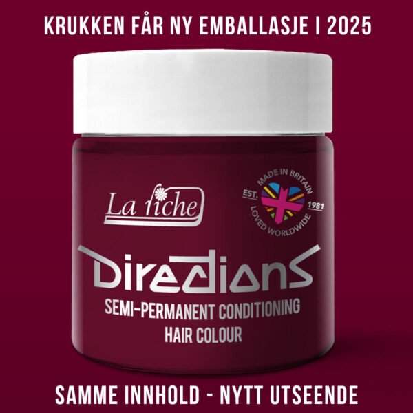Directions Rubine semi permanent hårfarge La Riche 100ml RiffRaff.no