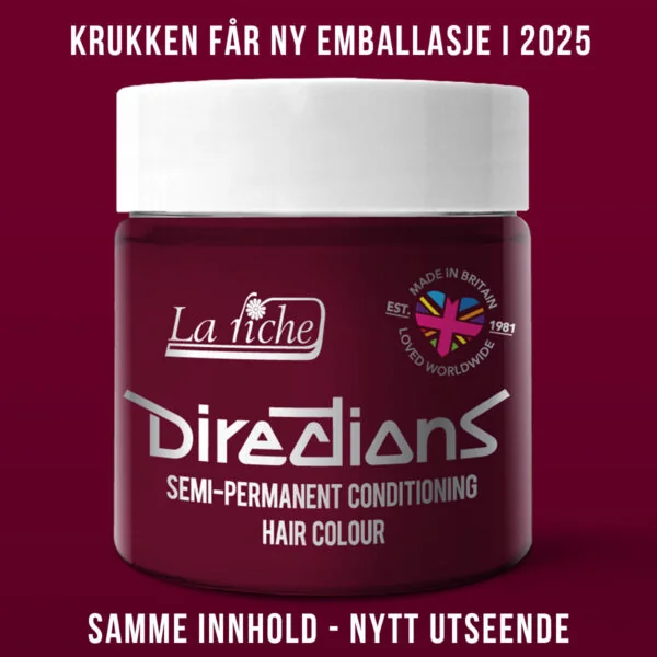Directions Rubine semi permanent hårfarge La Riche 100ml RiffRaff.no