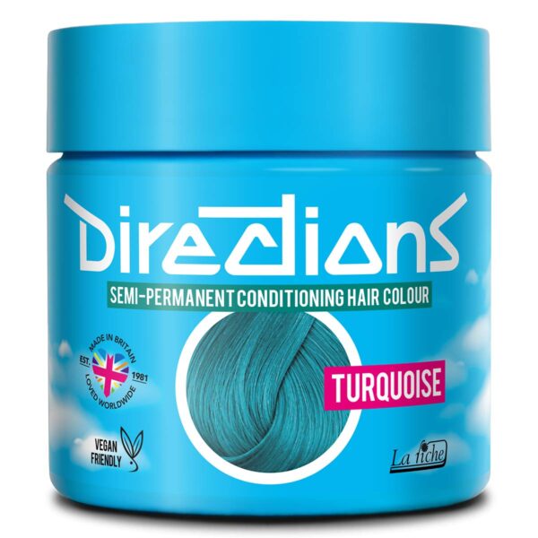 Directions Turquoise semi permanent hårfarge La Riche 100ml RiffRaff.no