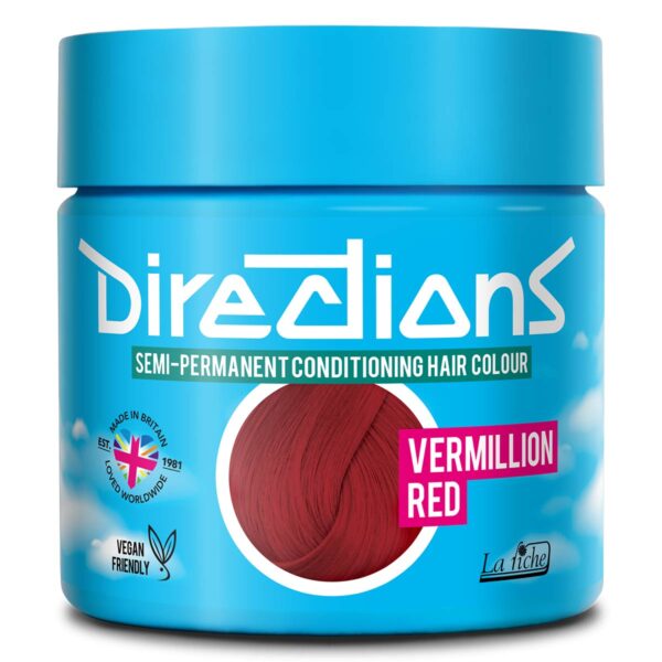 Directions Vermillion Red semi permanent hårfarge La Riche 100ml RiffRaff.no