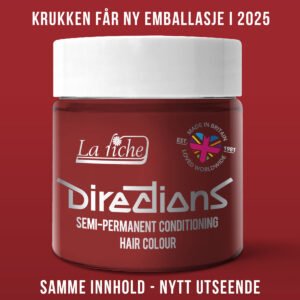 Directions Vermillion Red semi permanent hårfarge La Riche 100ml RiffRaff.no