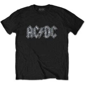 AC/DC t-skjorte barn diamant studs sølv ACDCTS36BB