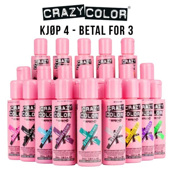 Crazy Color Hårfarge - 4 for 3 tilbud