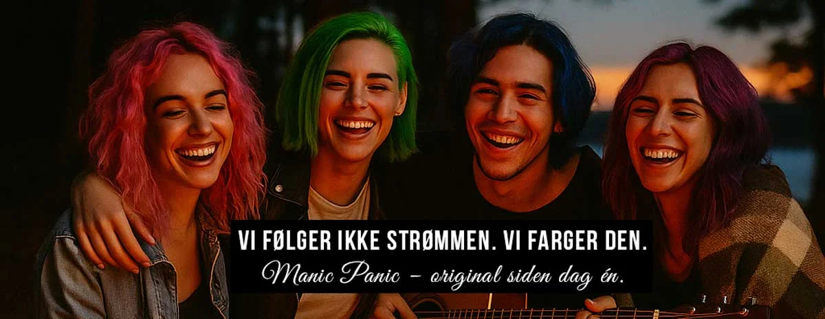 manic panic hårfarge topp banner sommer 2025 riffraff-no