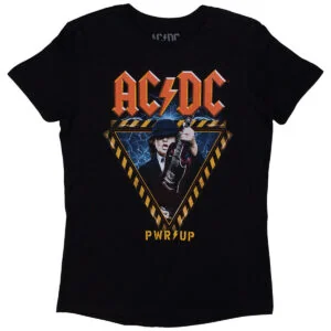 AC/DC Angus Triangle Ex EU Tour 2024 dameskjorte ACDCTS131LB Rock Off RiffRaff.no