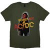 AC/DC Powerage t-skjorte khakigrønn unisex bandmerch ACDCTS149MK Rock Off RiffRaff.no