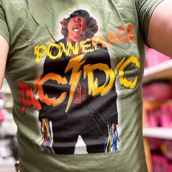 AC/DC Powerage t-skjorte khakigrønn unisex bandmerch ACDCTS149MK Rock Off RiffRaff.no