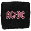 AC/DC svettebånd med rød brodert logo Wb040 Rock Off RiffRaff.no